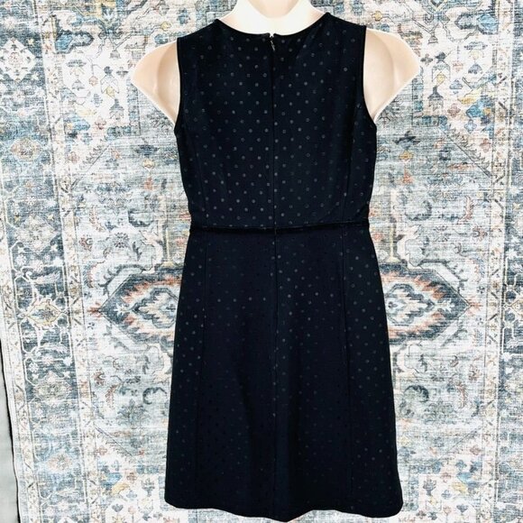 Talbots Polka Dot Dress Size 8P Black, Sleeveless, Knee Length, Round Neck - Picture 6 of 8